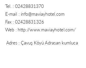 Maviay Hotel iletiim bilgileri